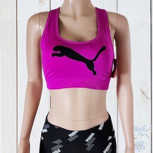 NWT PUMA AUTHENTIC WORKOUT FITNESS WOMEN'S PURPLE LOW SUPPORT SEAMLESS BRA